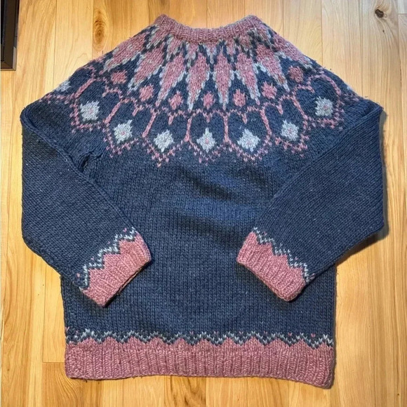 Vintage  Hand Made Chunky Knit Sweater​ - Picture 1 of 2